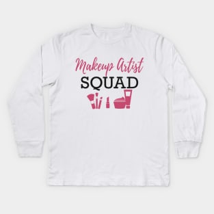 Makeup Artist Squad Kids Long Sleeve T-Shirt